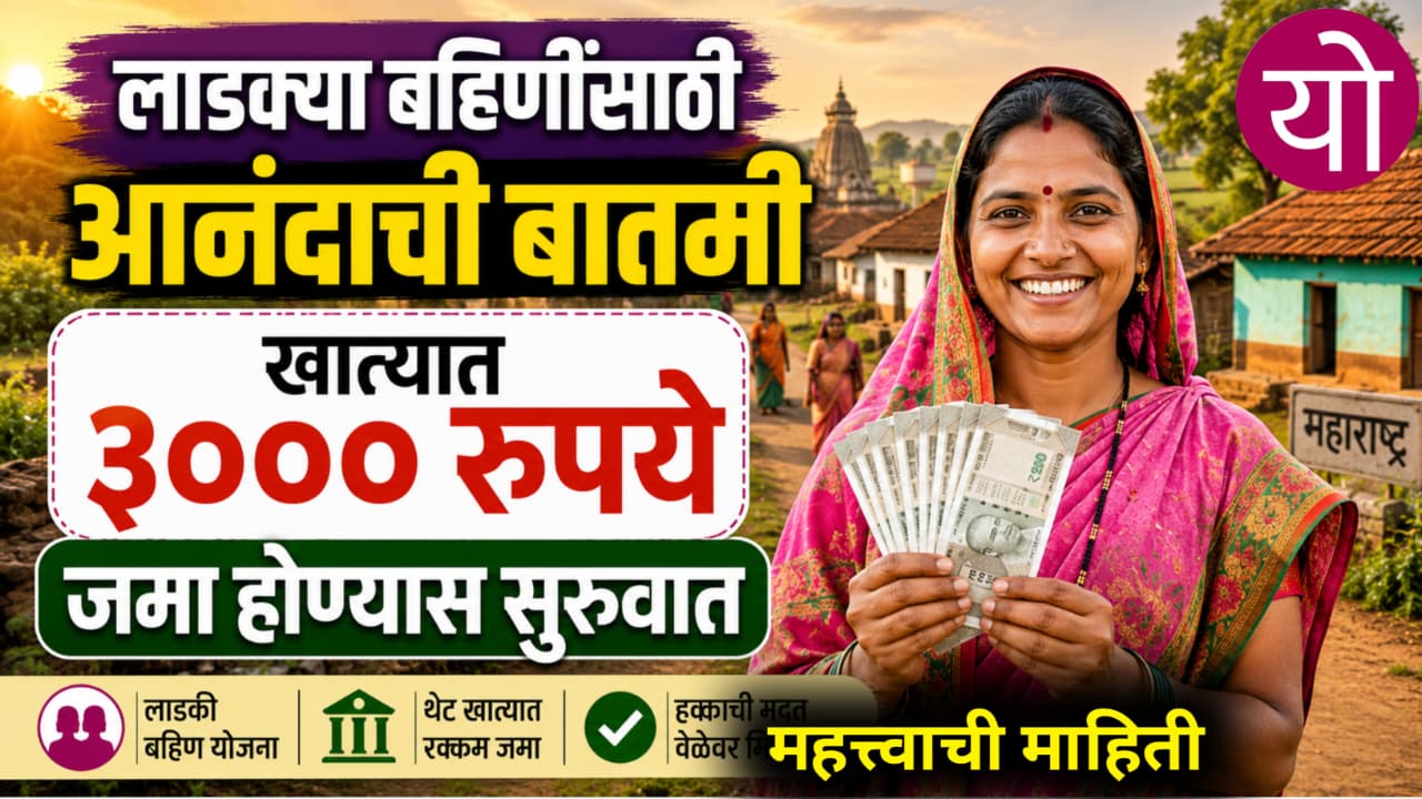 Ladaki Bahin update लाडक्या बहीणींसाठी आनंदाची बातमी ३००० रुपये खात्यात जमा
